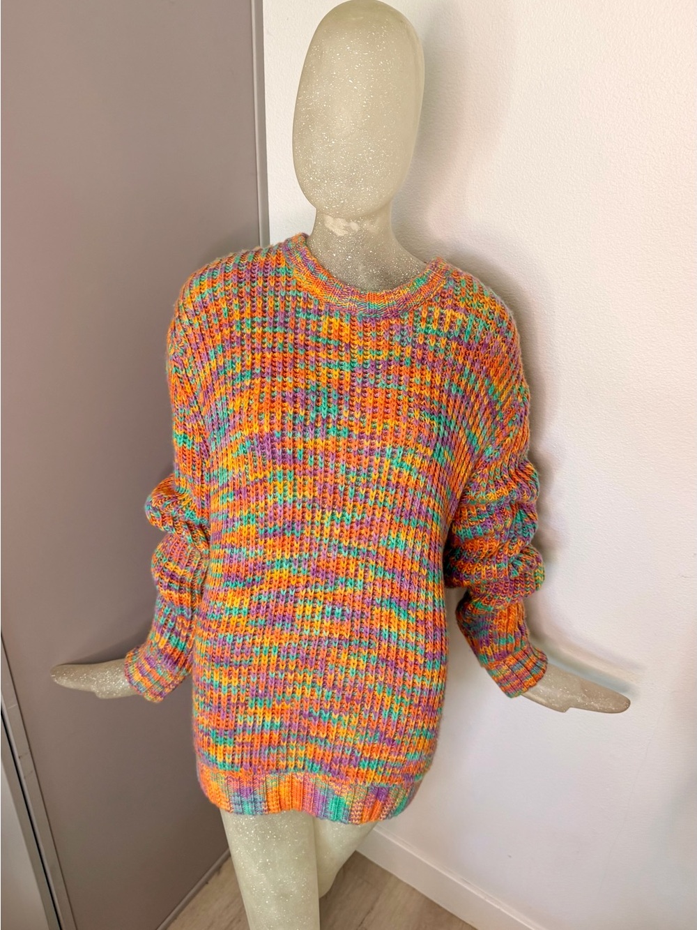 Y.T.G. Yitai LA Chunky Knit Multicolor Marled Sweater. Size M Unisex